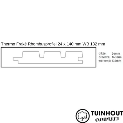 Thermo Fraké Rhombusprofiel Triple 24 x 140 mm WB 132 mm