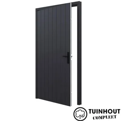 Plaatdeur Hardhout Okoumé Zwart linksdraaiend XL 1200 x 2115 mm