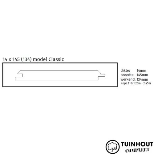 Thermo Ayous Vellingdeel Planchet Classic 14 x 145 mm WB 134 mm
