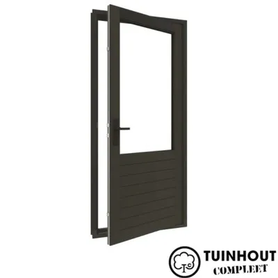 Stapeldorpeldeur Meranti Zwart rechtssdraaiend 930 x 2169 mm