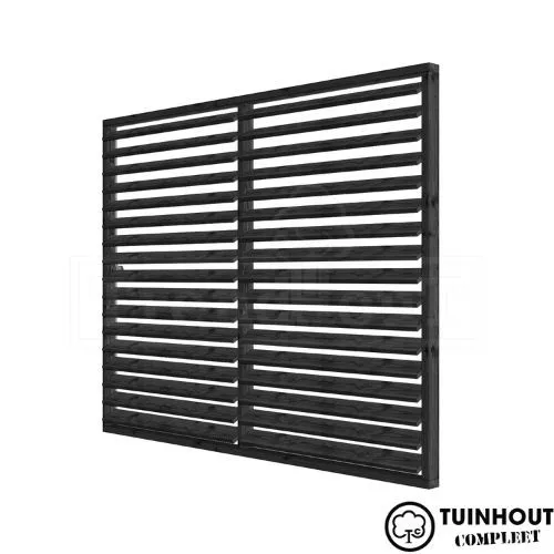 Louvre paneel zwart horizontaal draaibaar 2760 x 2200 mm