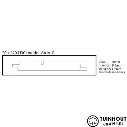 Thermo Ayous Vario Plank C 20 x 145 mm WB 126 mm
