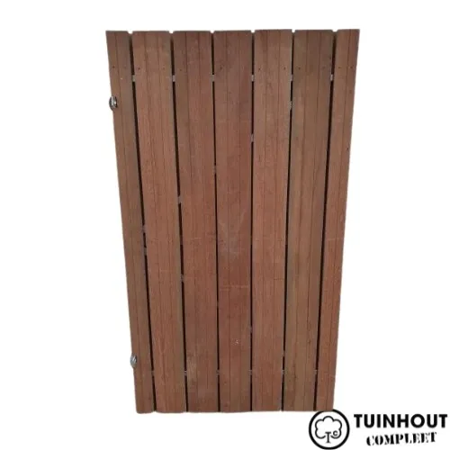 Tuindeur met geschaafde hardhouten planken 195 cm