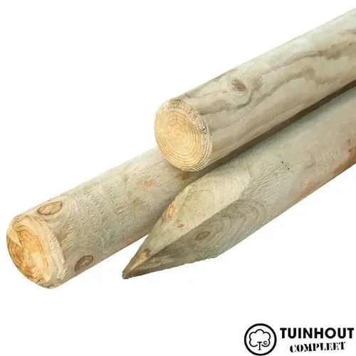 Ronde tuinpaal geschaafd