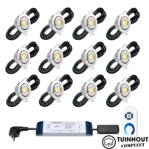 Inbouwspotjes LED kantelbaar Toledo aluminium set