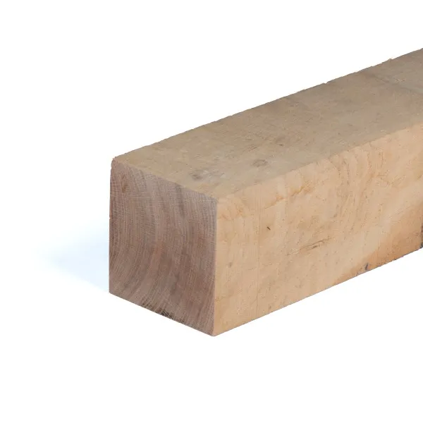 Eiken balk 120x120x3000 BEZAAGD B-keus