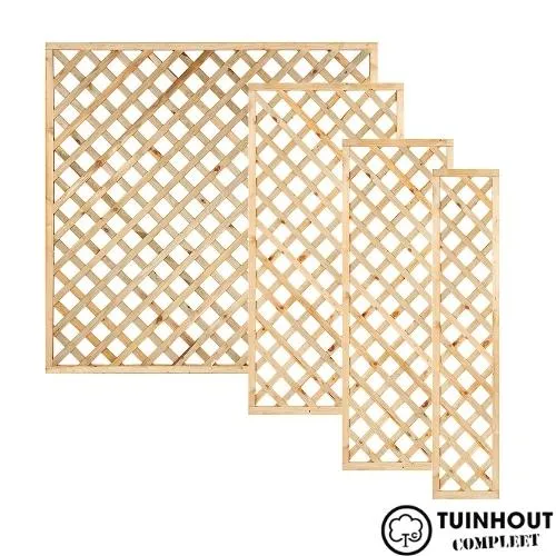 Trellis grenen diagonale lamellen met lijst 180 cm hoog