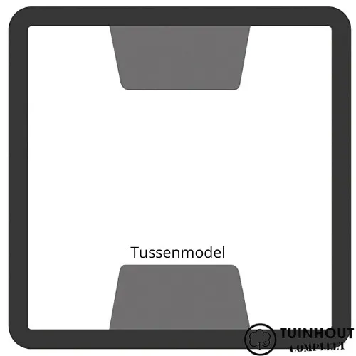 Sleufpaal antraciet 10 x 10 cm 270 cm lang Eems-serie