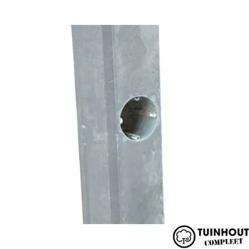 Betonpaal wit/grijs stopcontactpaal diamantkop 10 x 10 x 275 cm tussen model