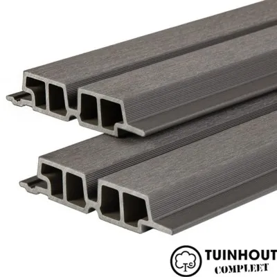 Composiet Dubbel Profiel Donkergrijs 33 x 170 mm