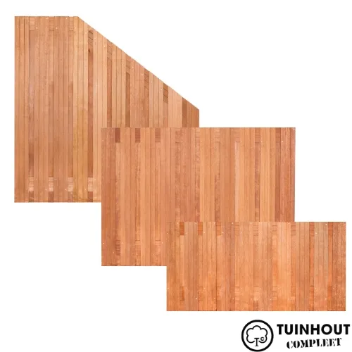 Tuinscherm hardhout Dronten 180 cm breed verticaal