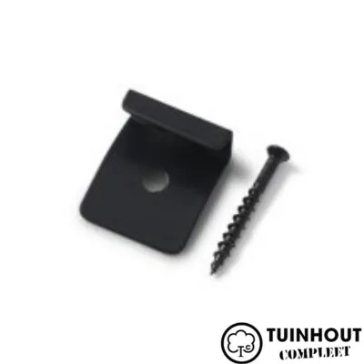 Vlonderplank beginclip RVS zwart - 50 stuks