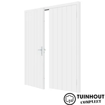 Plaatdeur Hardhout Okoumé Wit dubbel 930 x 2115 mm