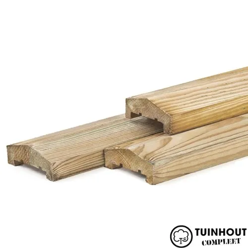 Grenen afdeklatten geïmpregneerd sponning 60 mm Piramide 180 cm 45 x 88mm