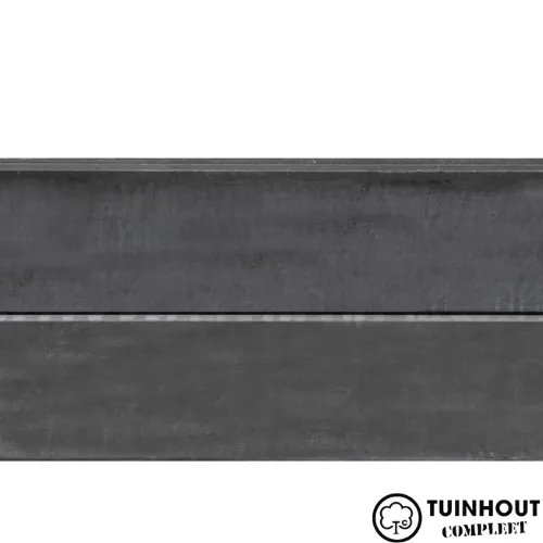 Motiefplaat smal antraciet 48 x 260 mm 184 cm lang blokhutprofiel