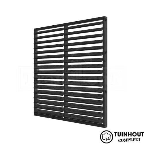 Louvre paneel zwart horizontaal draaibaar 2230 x 2200 mm