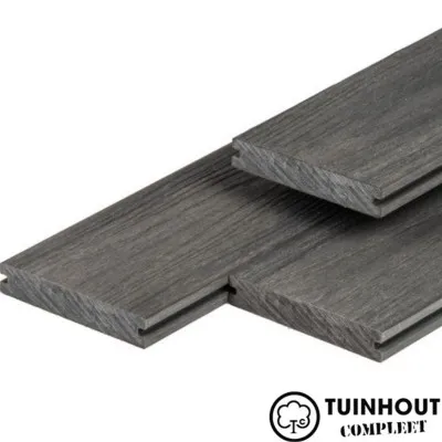 Composiet Vlonderplank Donkergrijs massief 23 x 138 mm
