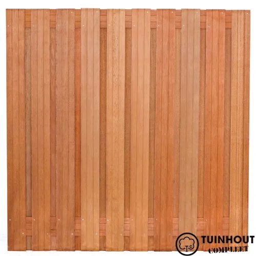 Tuinscherm hardhout Dronten 180 cm breed verticaal