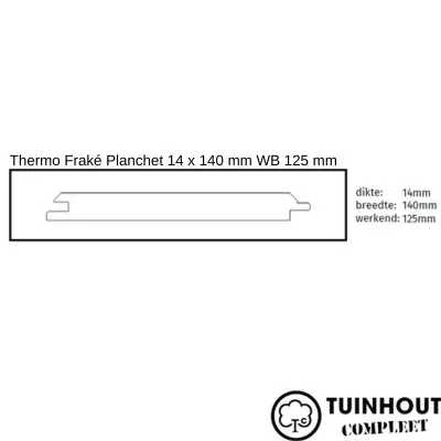 Thermo Fraké Vellingdeel Planchet 14 x 145 mm WB 125 mm