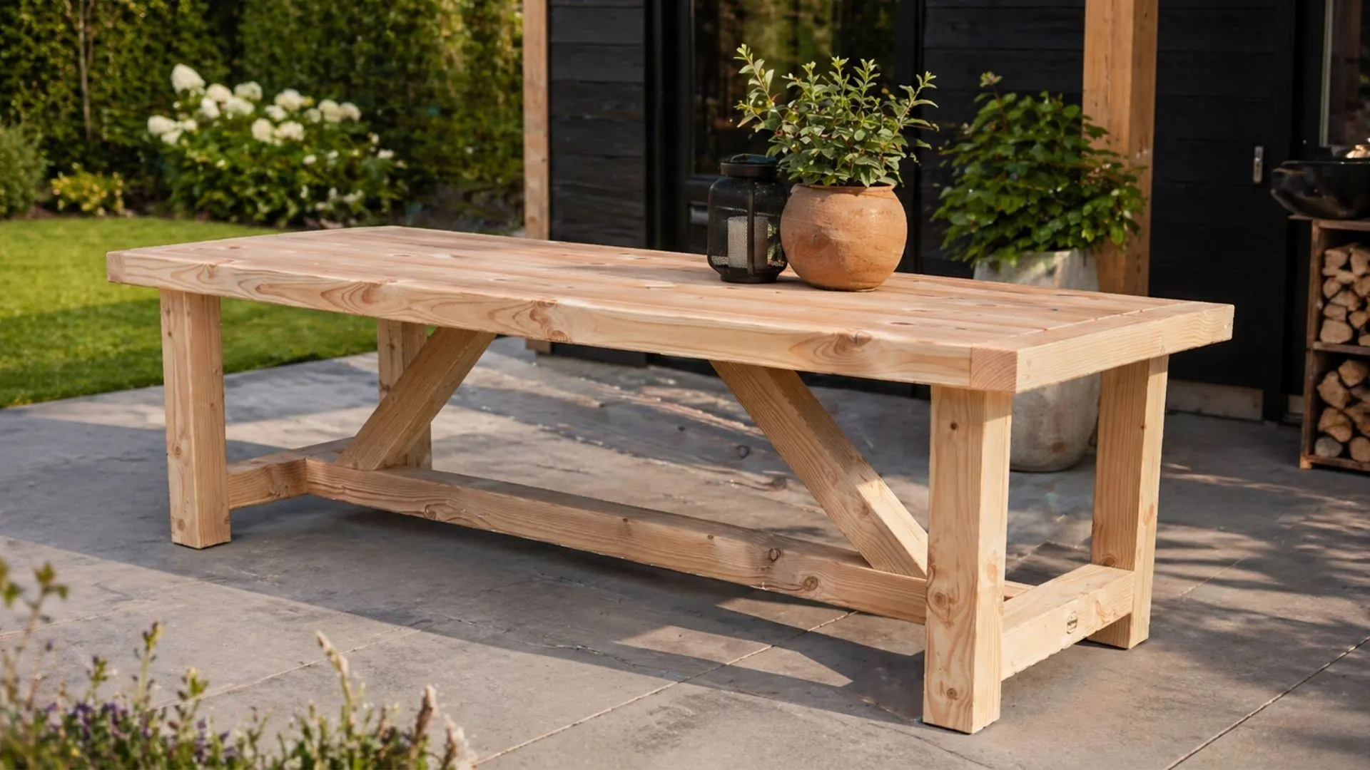 Douglas tafel met lijst