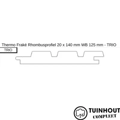 Thermo Fraké Rhombusprofiel TRIO 20 x 140 mm WB 125 mm
