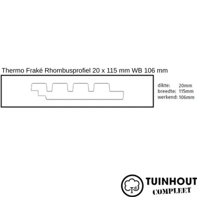 Thermo Fraké Rhombusprofiel Triple 20 x 115 mm WB 106 mm