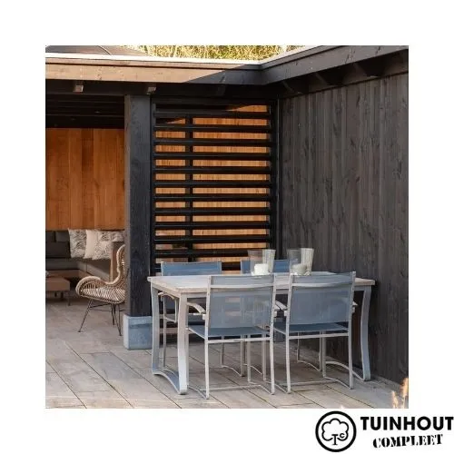 Louvre paneel zwart horizontaal draaibaar 2760 x 2200 mm