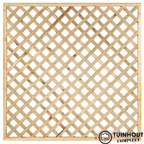Trellis grenen diagonale lamellen met lijst 180 cm hoog