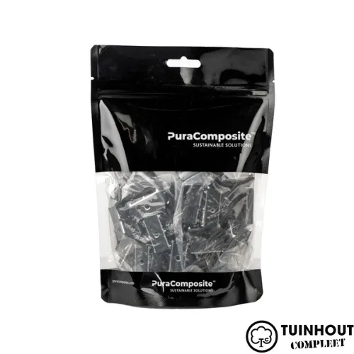 Vlonderplank clip RVS zwart - 100 stuks