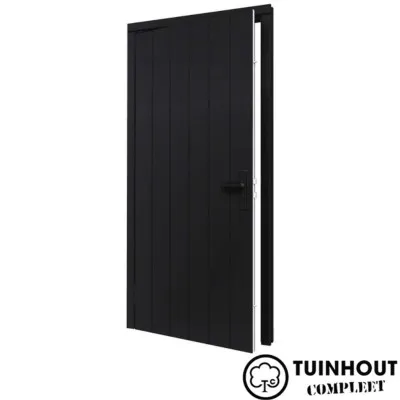 Plaatdeur Hardhout Okoumé Zwart linksdraaiend 930 x 2115 mm