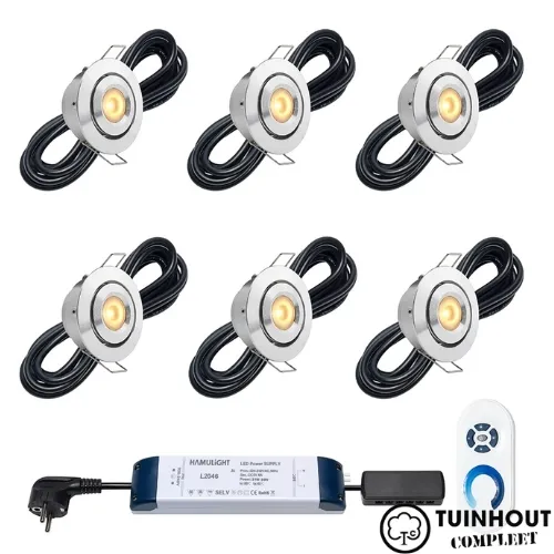 Inbouwspotjes LED kantelbaar Toledo aluminium set