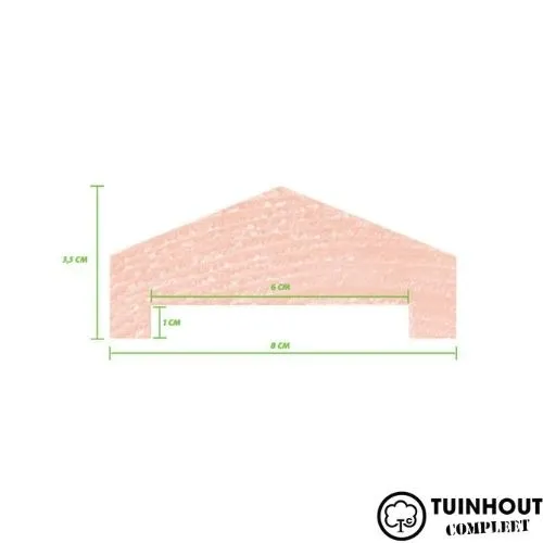 Afdeklat douglas piramde 34 x 84 x 180 mm