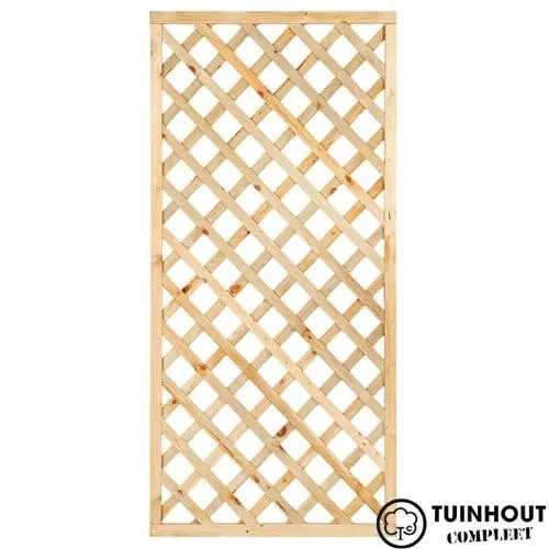 Trellis grenen diagonale lamellen met lijst 180 cm hoog