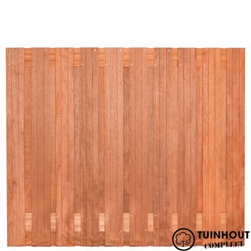 Tuinscherm hardhout Dronten 180 cm breed verticaal