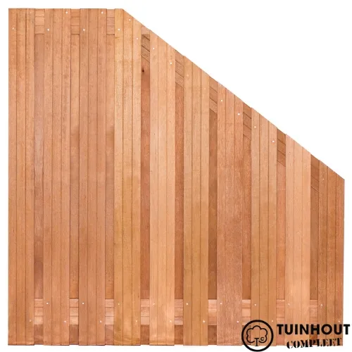 Tuinscherm hardhout Dronten 180 cm breed verticaal