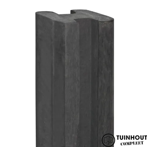 Sleufpaal antraciet 10 x 10 cm 270 cm lang Eems-serie