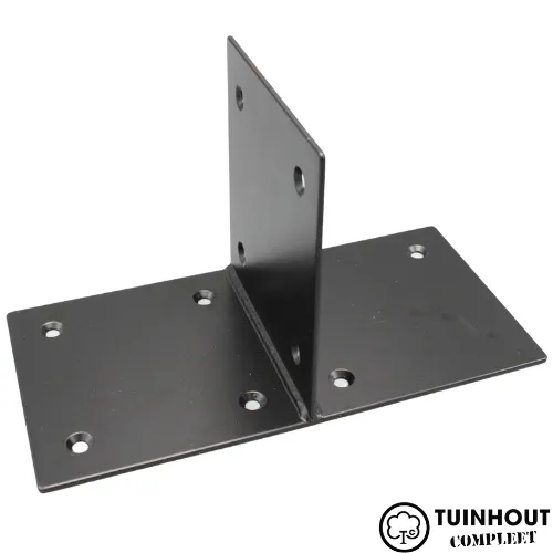 Balkdrager verzinkt 145 x 293 mm zwart muurverbinder incl. bevestiging set