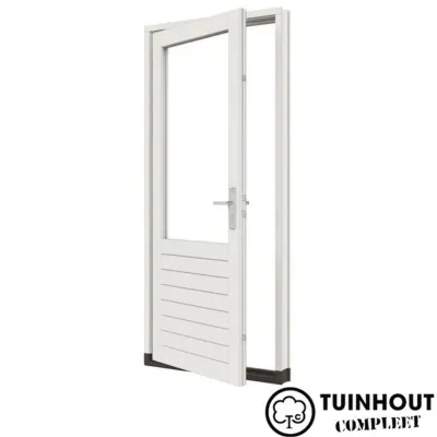 Stapeldorpeldeur Meranti Wit linksdraaiend 930 x 2169 mm