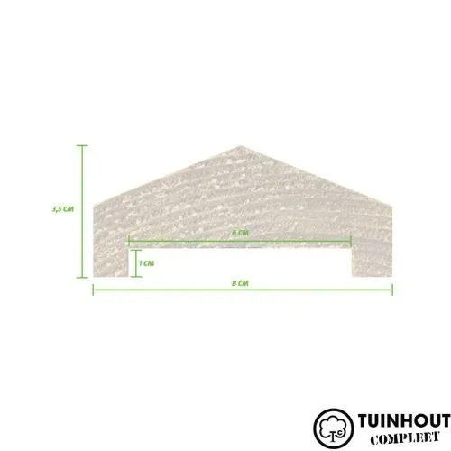 Redclass wood afdeklat piramide 34 x 84 x 180 mm